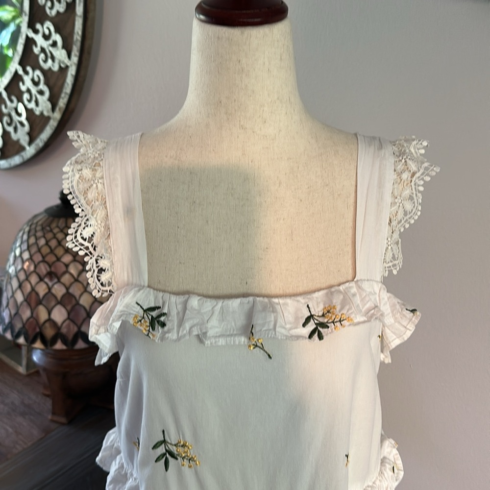BEING DELETED g.p.d Tiered Embroidered Mini Dress - Picture 4 of 6